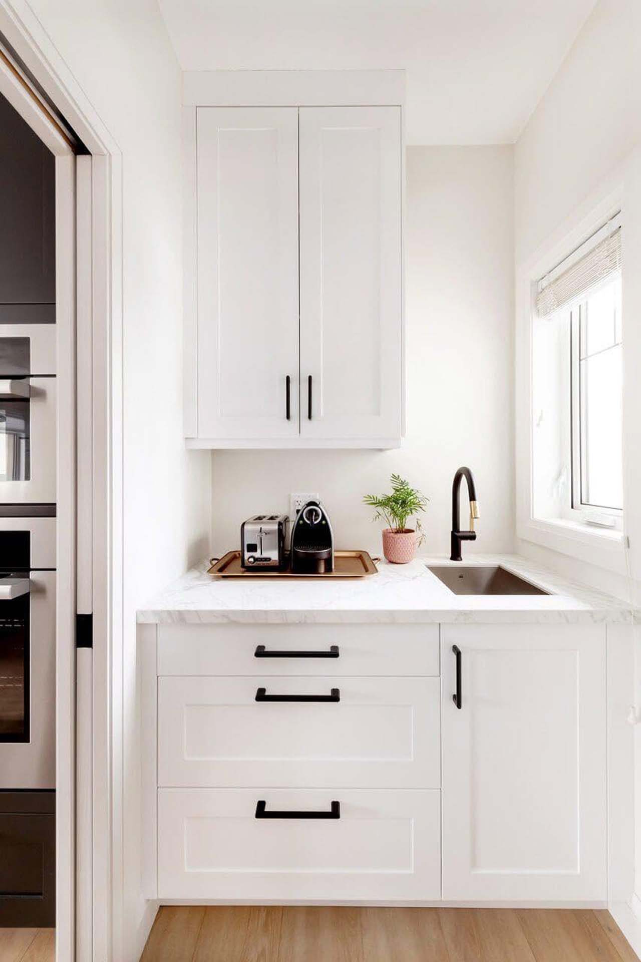 White butler's pantry with sink
