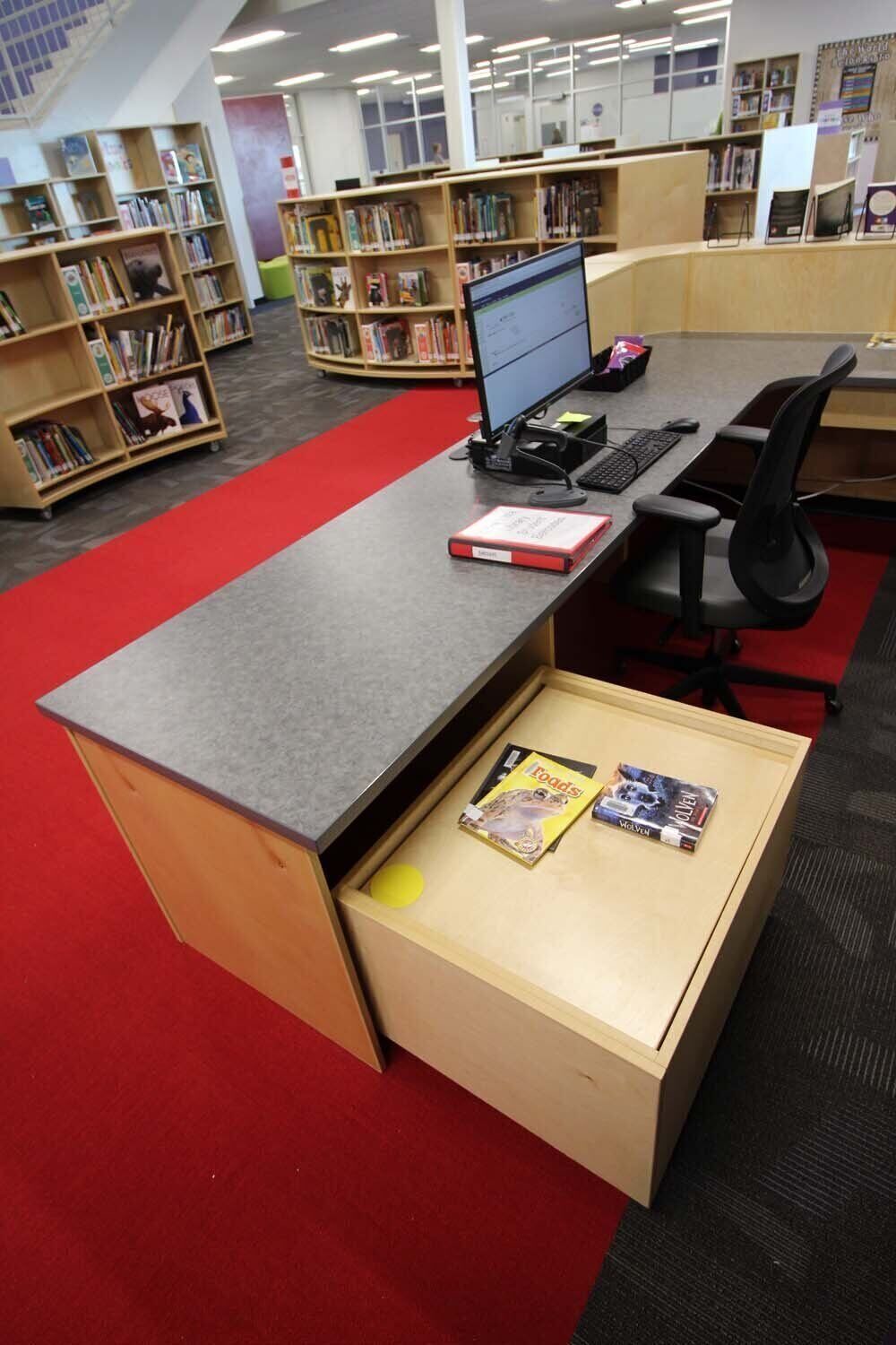 Welcome desk and book return