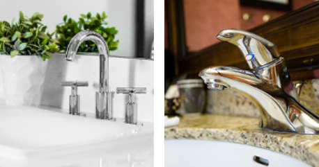 Centerset and single-handle faucets